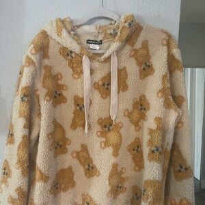 Cozy Teddy Bear Print Hoodie